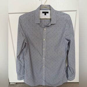 Banana Republic Men's Blue Striped Button-Down Shirt